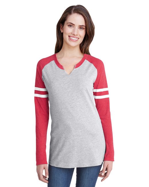 🏈LAT Ladies' Gameday Mash-Up Long Sleeve Fine Jersey T-Shirt