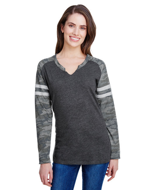 🏈LAT Ladies' Gameday Mash-Up Long Sleeve Fine Jersey T-Shirt