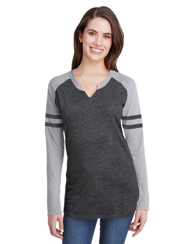 🏈LAT Ladies' Gameday Mash-Up Long Sleeve Fine Jersey T-Shirt