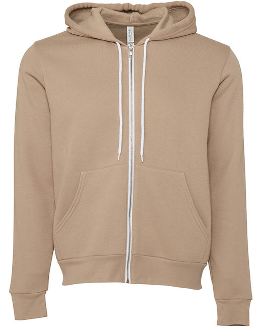 🌸BELLA + CANVAS Unisex Sponge Fleece Full-Zip Hooded Sweatshirt