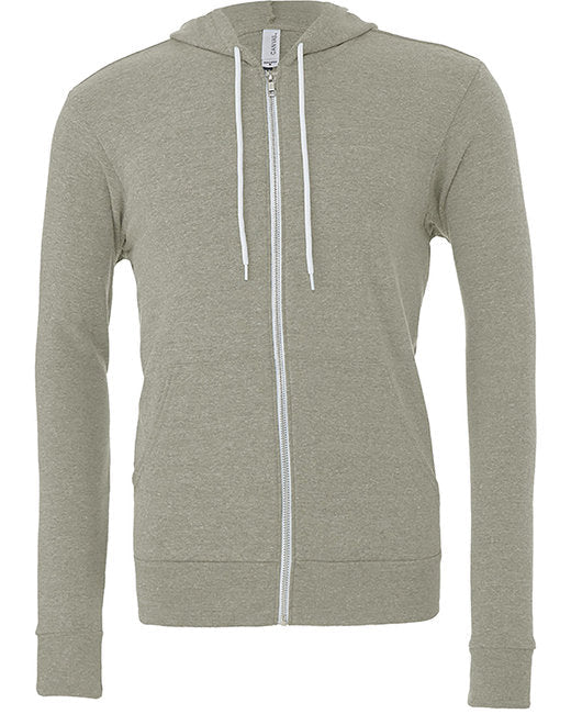 🌸BELLA + CANVAS Unisex Sponge Fleece Full-Zip Hooded Sweatshirt www.ebfakestore.com