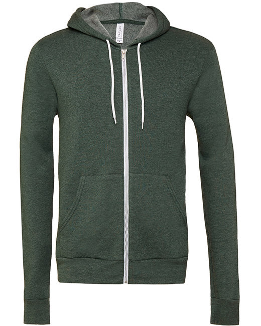 🌸BELLA + CANVAS Unisex Sponge Fleece Full-Zip Hooded Sweatshirt www.ebfakestore.com
