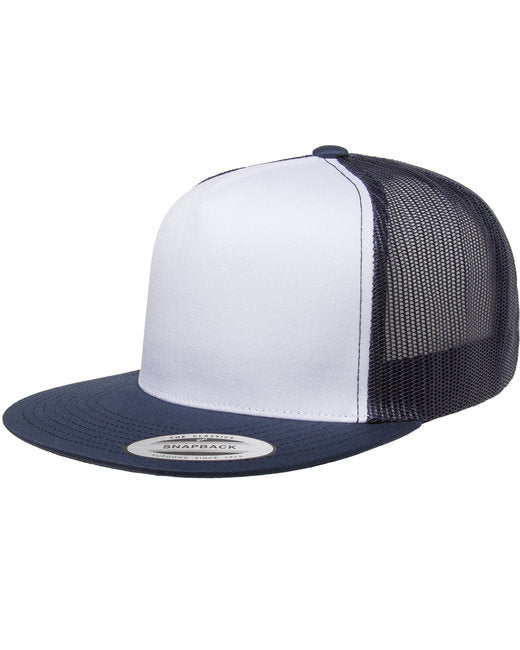 👒Yupoong Adult Classic Trucker with White Front Panel Cap