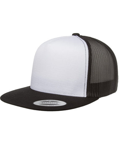 👒Yupoong Adult Classic Trucker with White Front Panel Cap