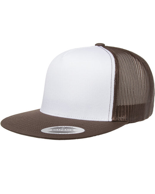 👒Yupoong Adult Classic Trucker with White Front Panel Cap