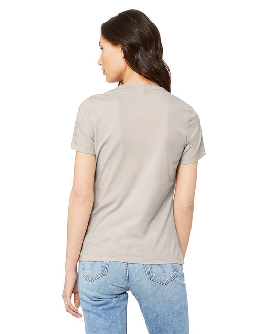 🌸BELLA + CANVAS Ladies' Relaxed Heather CVC Jersey V-Neck T-Shirt