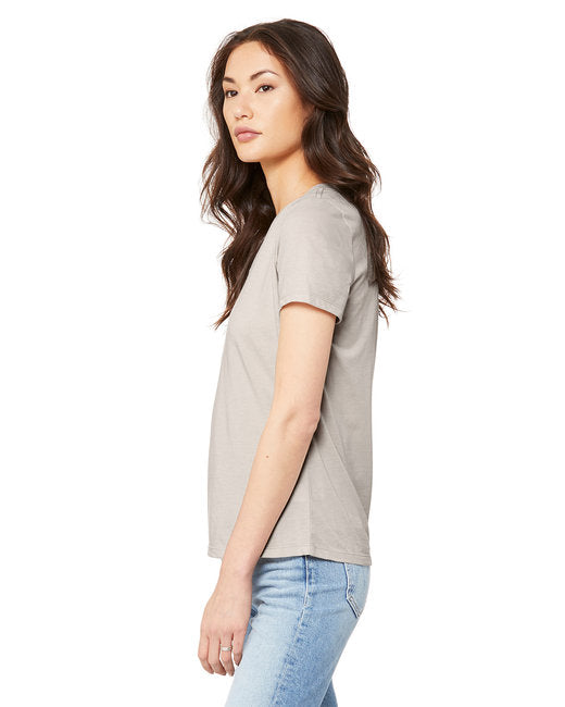 🌸BELLA + CANVAS Ladies' Relaxed Heather CVC Jersey V-Neck T-Shirt