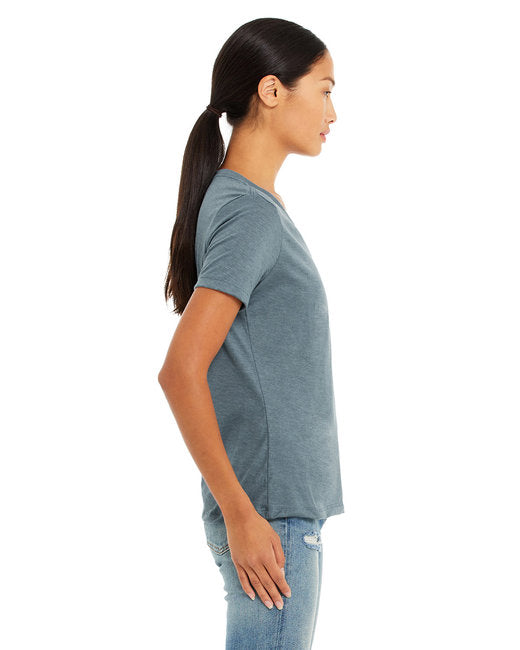 🌸BELLA + CANVAS Ladies' Relaxed Heather CVC Jersey V-Neck T-Shirt