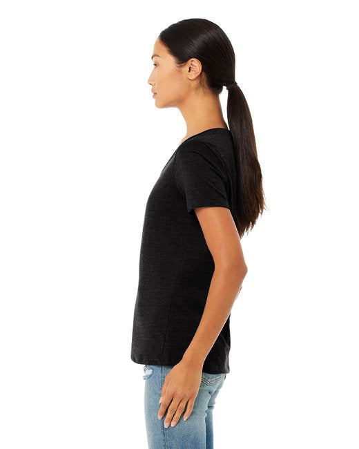 🌸BELLA + CANVAS Ladies' Relaxed Heather CVC Jersey V-Neck T-Shirt