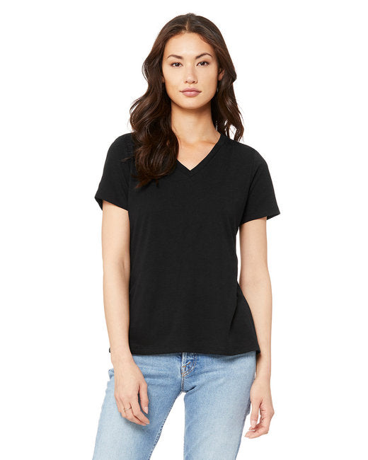 🌸BELLA + CANVAS Ladies' Relaxed Triblend V-Neck T-Shirt The Branded Salon
