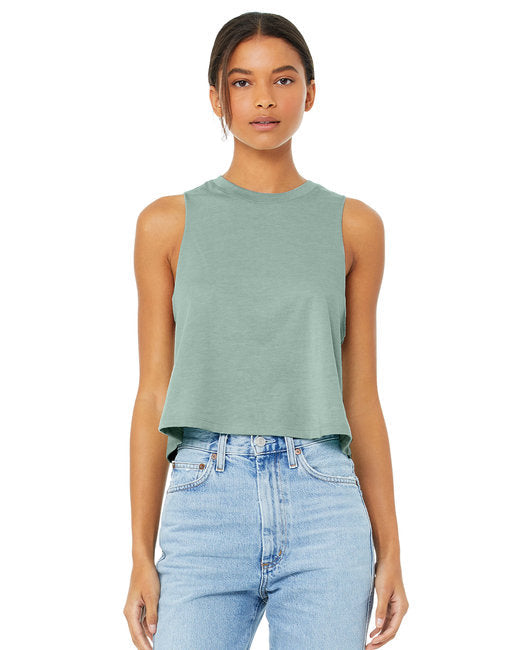 🌸BELLA + CANVAS Ladies' Racerback Cropped Tank www.ebfakestore.com