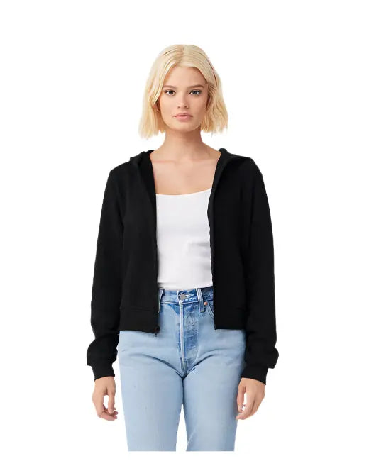 🌸BELLA + CANVAS Ladies' Sponge Fleece Full-Zip Hooded Sweatshirt Effortless Branding