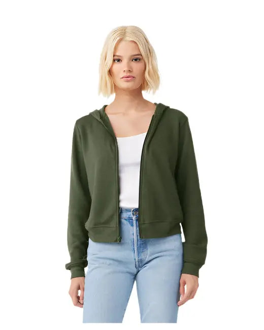 🌸BELLA + CANVAS Ladies' Sponge Fleece Full-Zip Hooded Sweatshirt Effortless Branding
