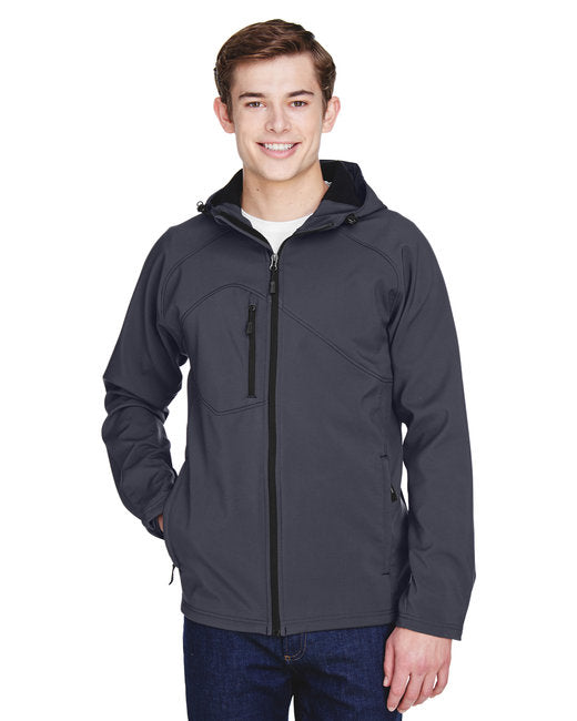 🧭North End Men's Prospect Two-Layer Fleece Bonded Soft Shell Hooded Jacket