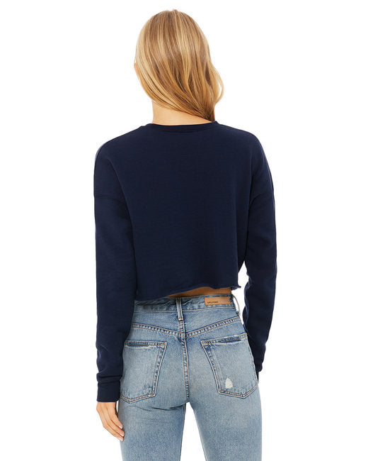 🌸BELLA + CANVAS Ladies' Cropped Fleece Crew Effortless Branding
