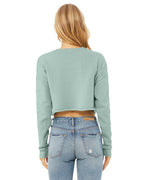 🌸BELLA + CANVAS Ladies' Cropped Fleece Crew Effortless Branding