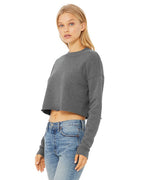 🌸BELLA + CANVAS Ladies' Cropped Fleece Crew Effortless Branding