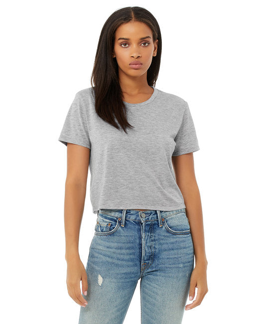 🌸BELLA + CANVAS Ladies' Flowy Cropped T-Shirt