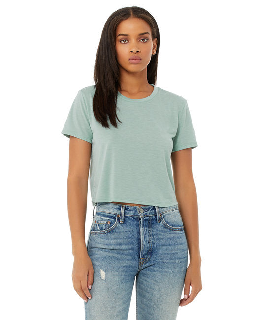 🌸BELLA + CANVAS Ladies' Flowy Cropped T-Shirt