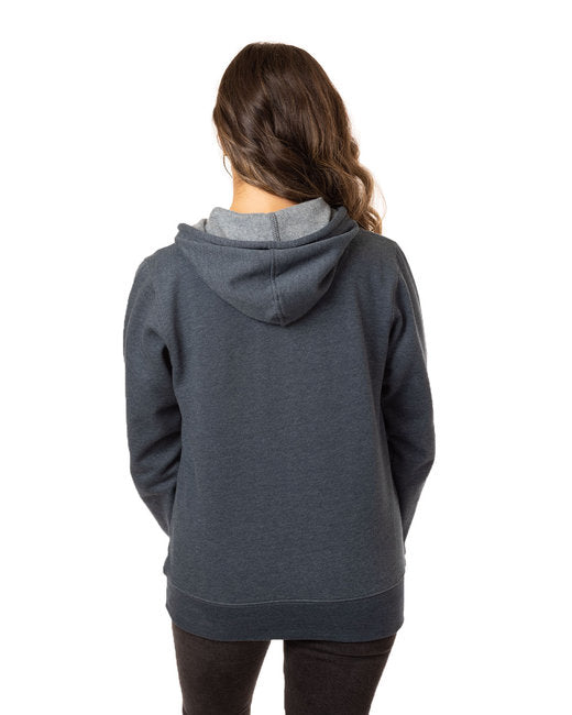 🌎Econscious Ladies' Heathered Full-Zip Hooded Sweatshirt