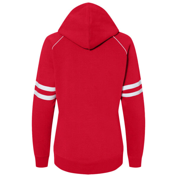 💫J America Ladies' Varsity Pullover Hooded Sweatshirt