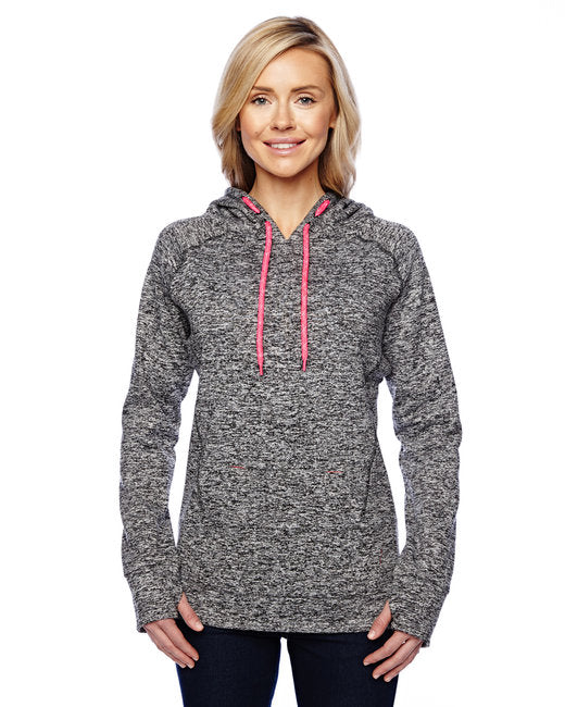 💫J America Ladies' Cosmic Contrast Fleece Hooded Sweatshirt