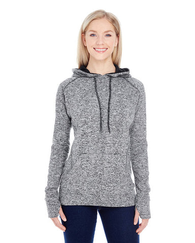 💫J America Ladies' Cosmic Contrast Fleece Hooded Sweatshirt