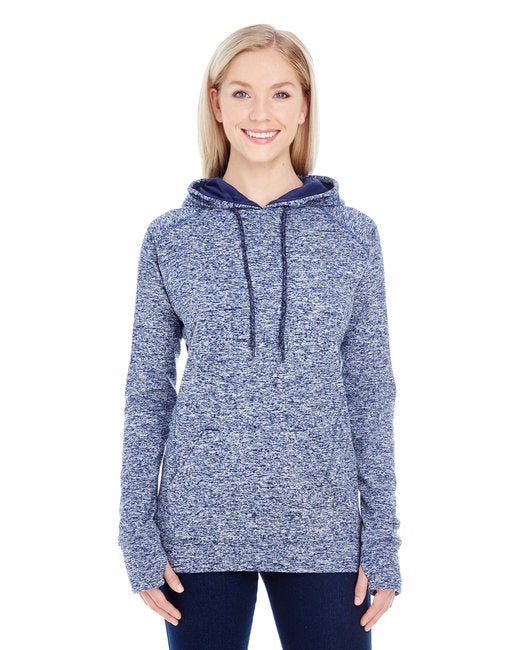 💫J America Ladies' Cosmic Contrast Fleece Hooded Sweatshirt