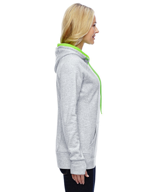 💫J America Ladies' Cosmic Contrast Fleece Hooded Sweatshirt