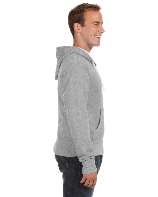 💫J America Adult Triblend Full-Zip Fleece Hooded Sweatshirt