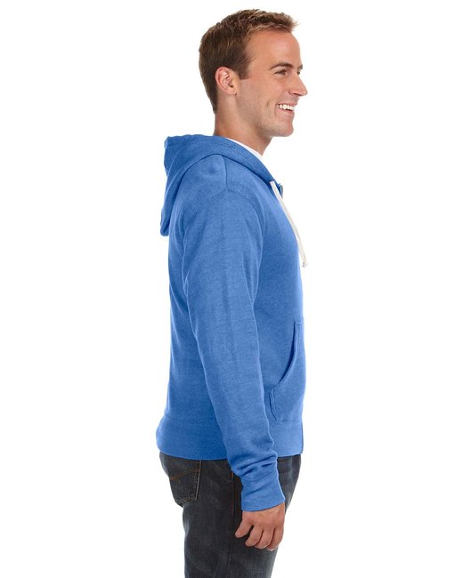 💫J America Adult Triblend Full-Zip Fleece Hooded Sweatshirt