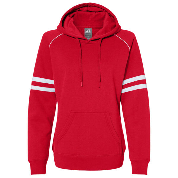 💫J America Ladies' Varsity Pullover Hooded Sweatshirt