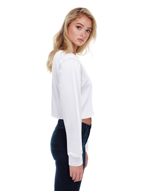 ✨StarTee Ladies' Long-Sleeve Crop Boyfriend T-Shirt